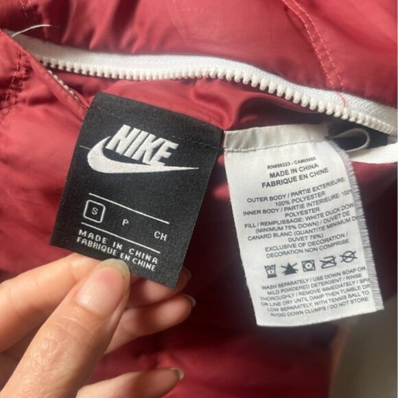 Nike reversible Windrunner hooded down fill puffer jacket Sz S - Picture 7 of 10